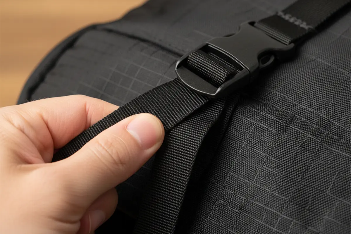 Detail : voyage cabine — sac 40L dans le sizer Ryanair